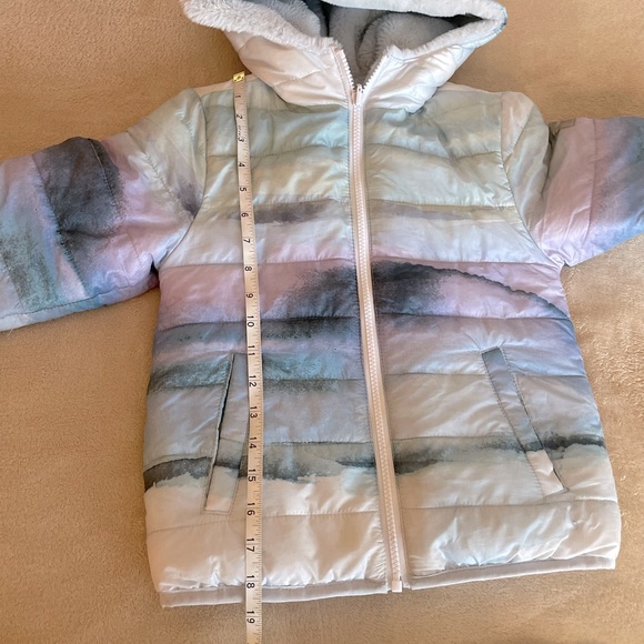 Abercrombie Kids Reversible Zip Toddler Puffer Coat - Size 5/6 - Picture 10 of 14